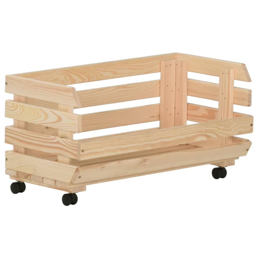 Vegetable Trolley 57x30x80 cm Solid Pinewood